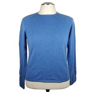 100% Cashmere Blue Long Sleeve Sweater Size Large LXRI Y2K